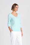 3/4 Sleeve V Neck Top