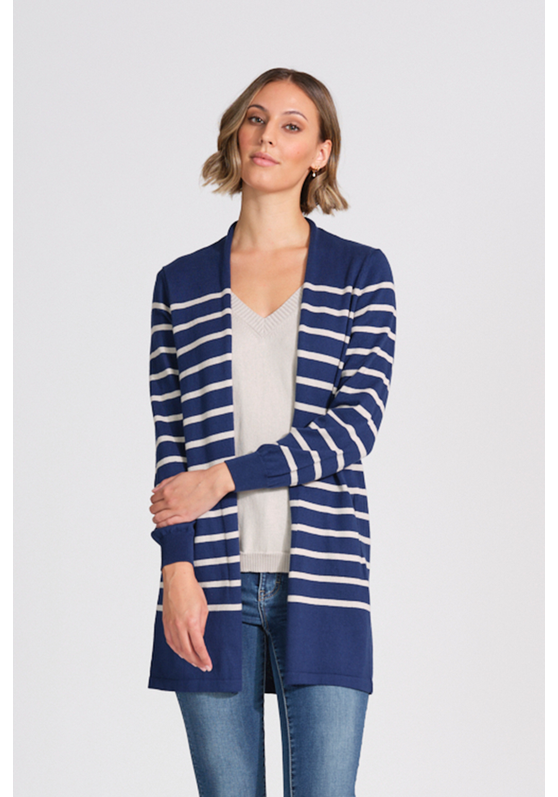 Striped Longline Women's Cardigan