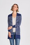 Striped Longline Cardigan