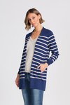 Striped Longline Cardigan