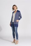 Striped Longline Cardigan