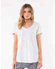 Rib V Neck Tee