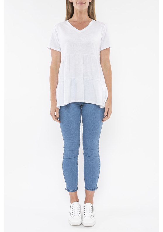 V Neck Tiered Women's Tee