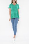 V Neck Tiered Tee