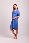 Puff Sleeve V Neck Dress