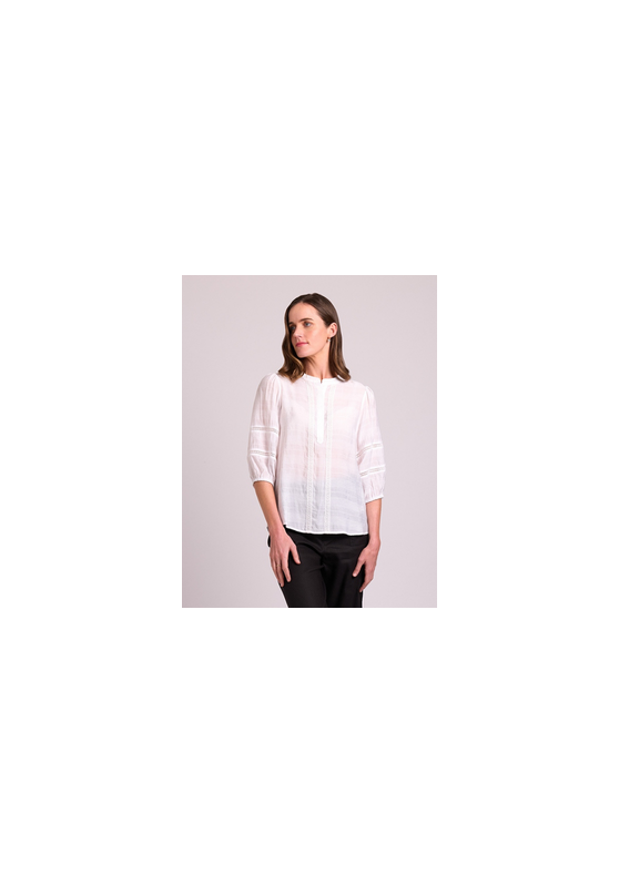 Check & Lace Women's Blouse