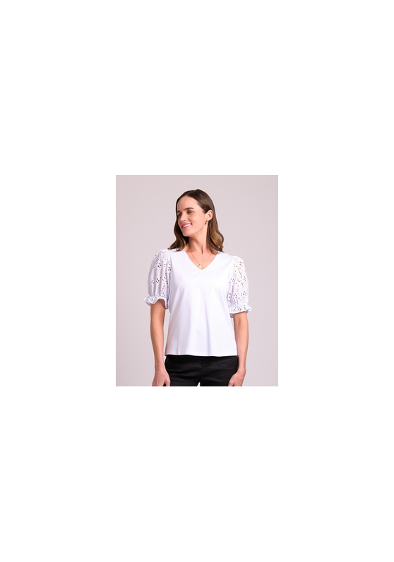 Contrast Sleeves Women's Top